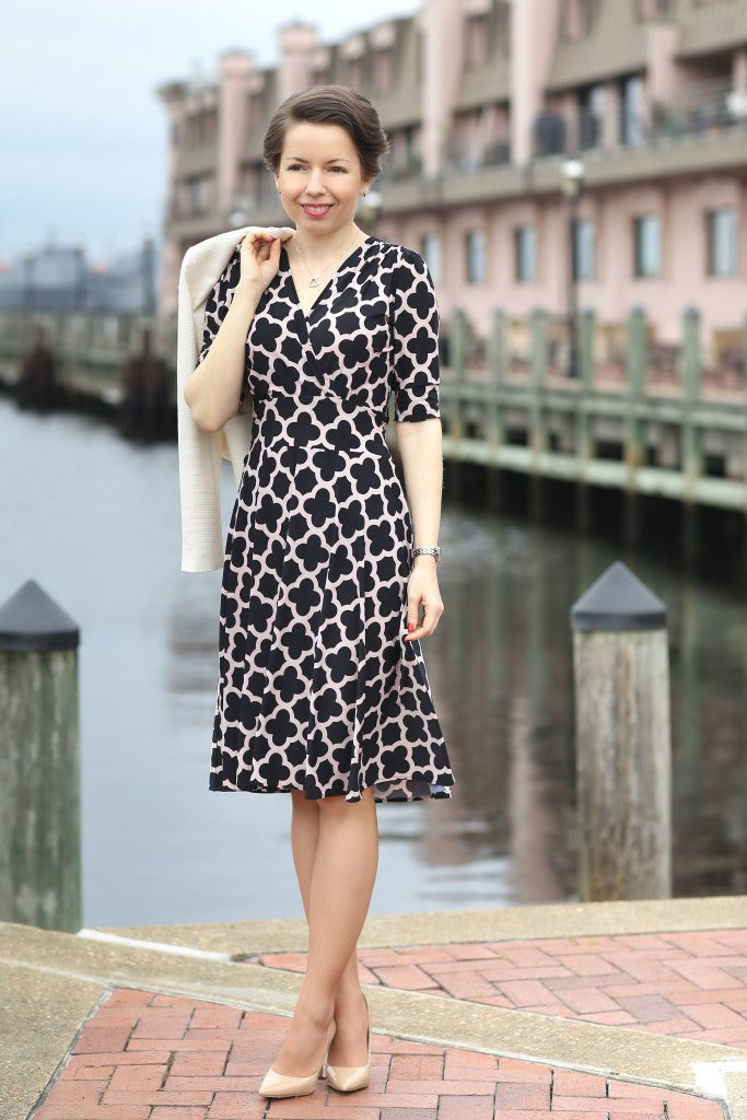 Black and Taupe Dress for Work