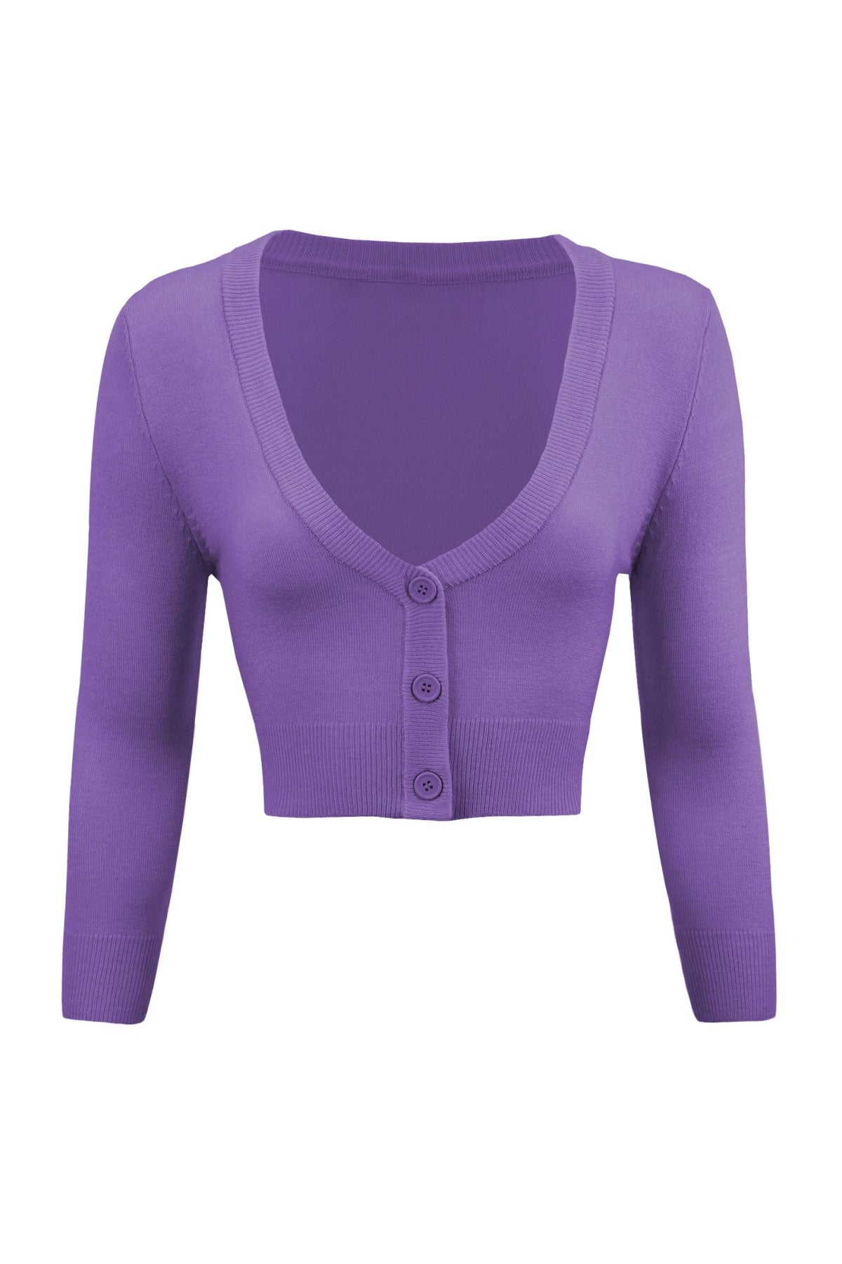 Classic Amethyst Purple Cropped Cardigan for Dresses – karina dresses