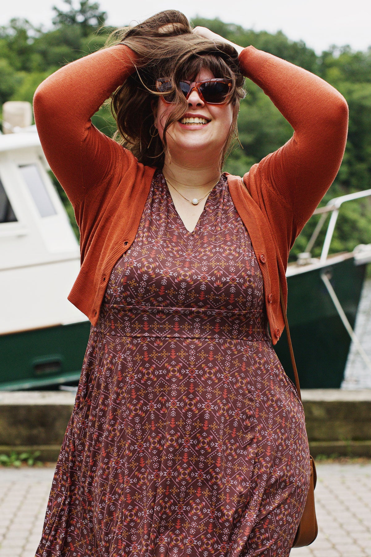 Burnt Orange Cropped Cardigan for Dresses XS Burnt Orange Cropped Cardigan for Dresses XS