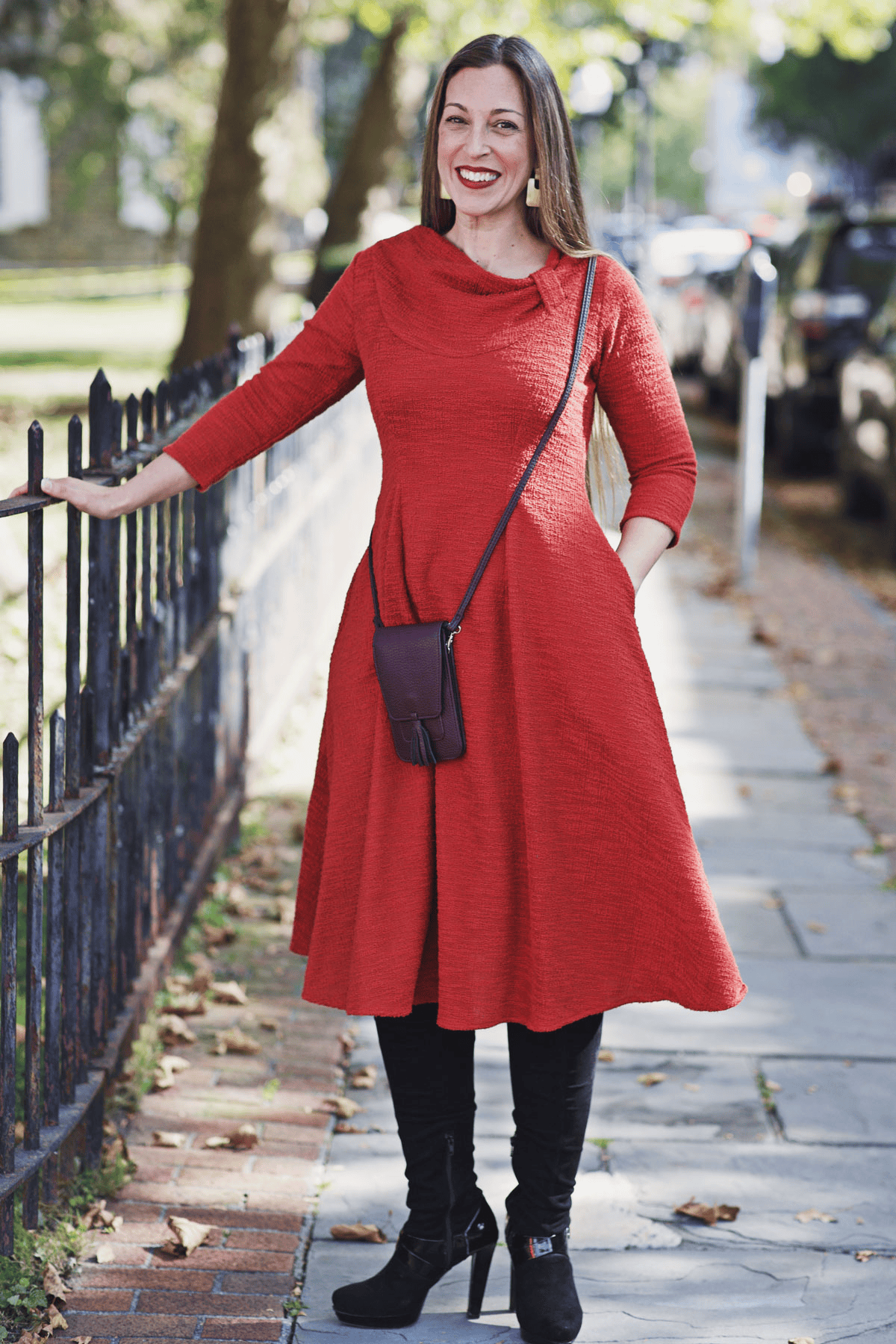 Claire Dress - Rust Boucle [FINAL SALE] XXS