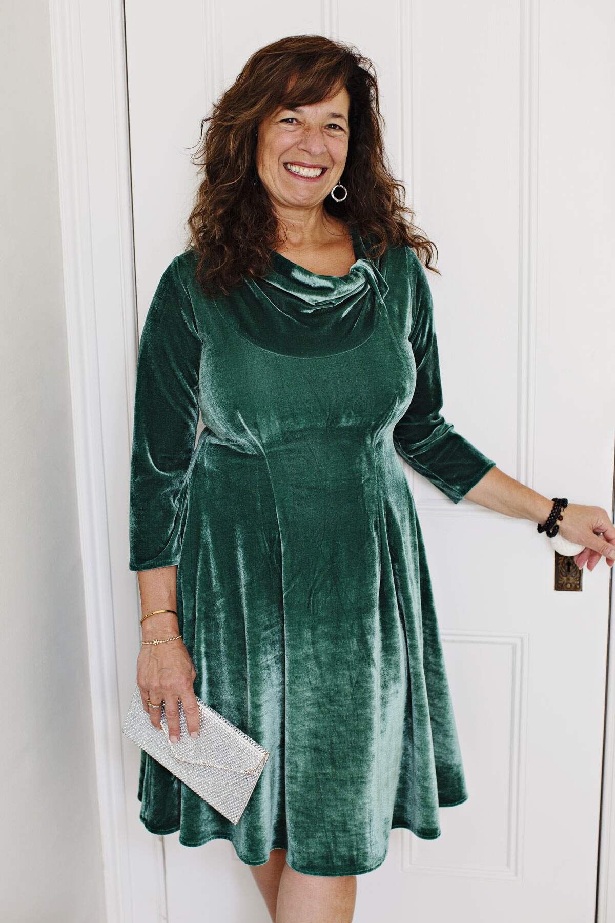 Claire Dress - Spruce Velvet FINAL SALE – karina dresses