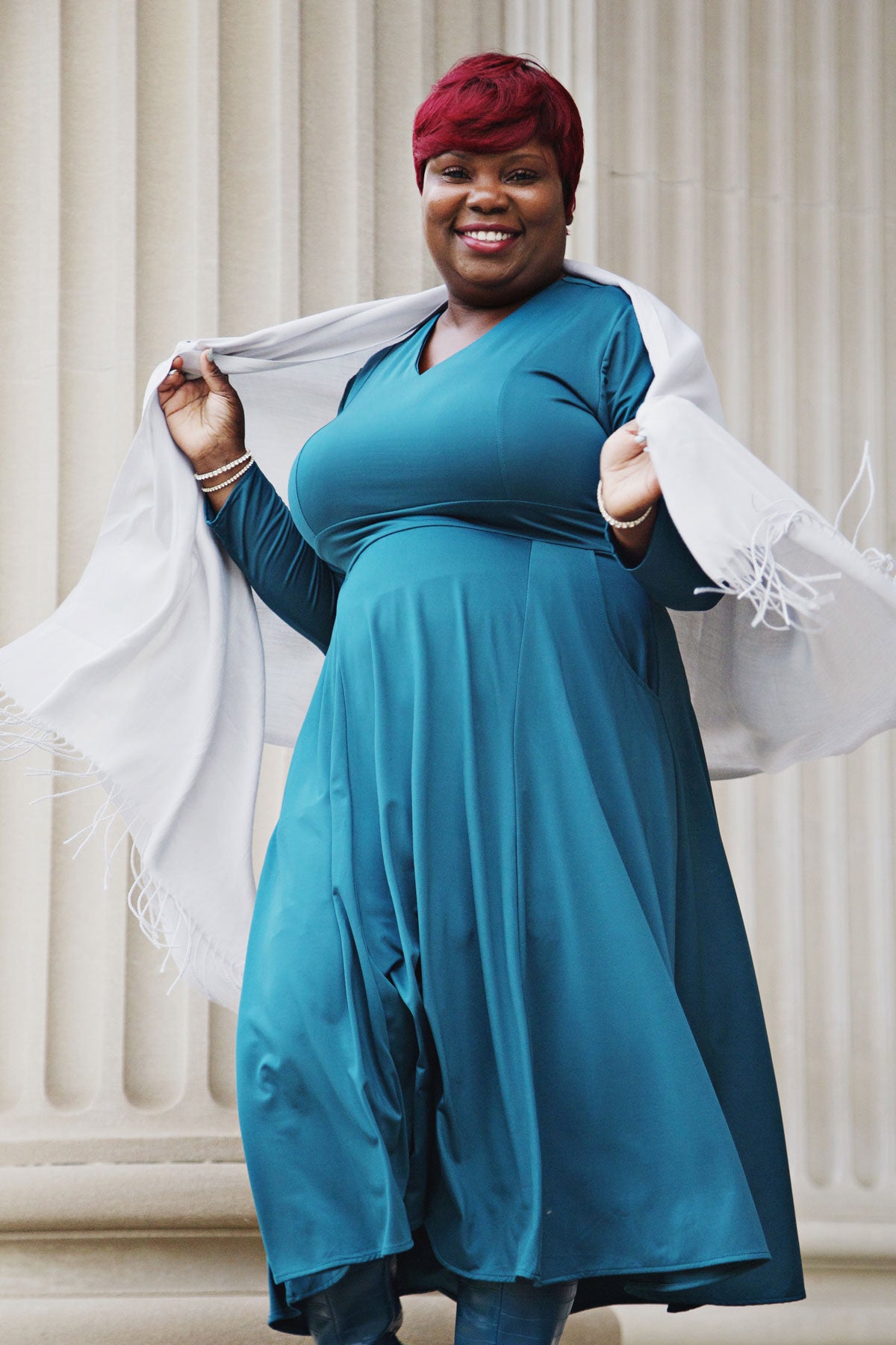 Gray Pashmina Scarf – karina dresses