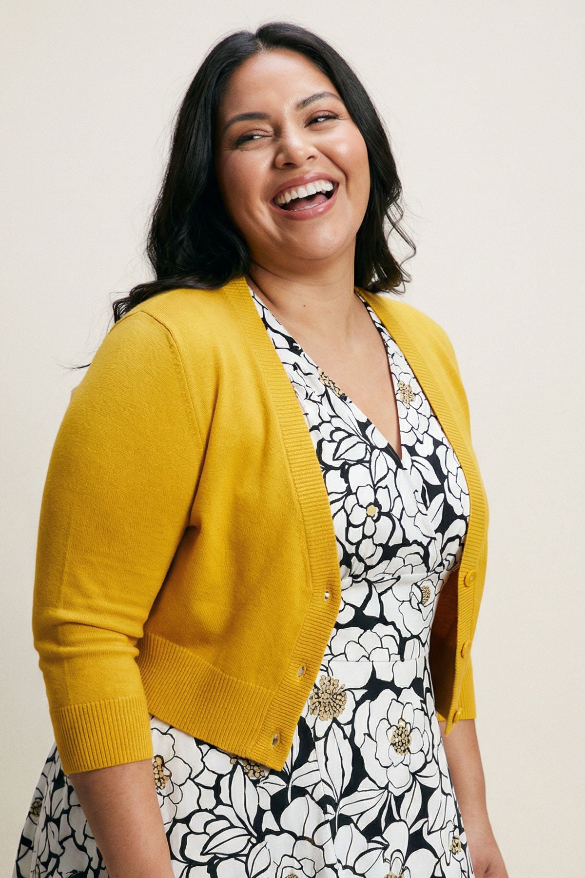 Mustard Yellow Honey Cropped Cardigan for Dresses – karina dresses