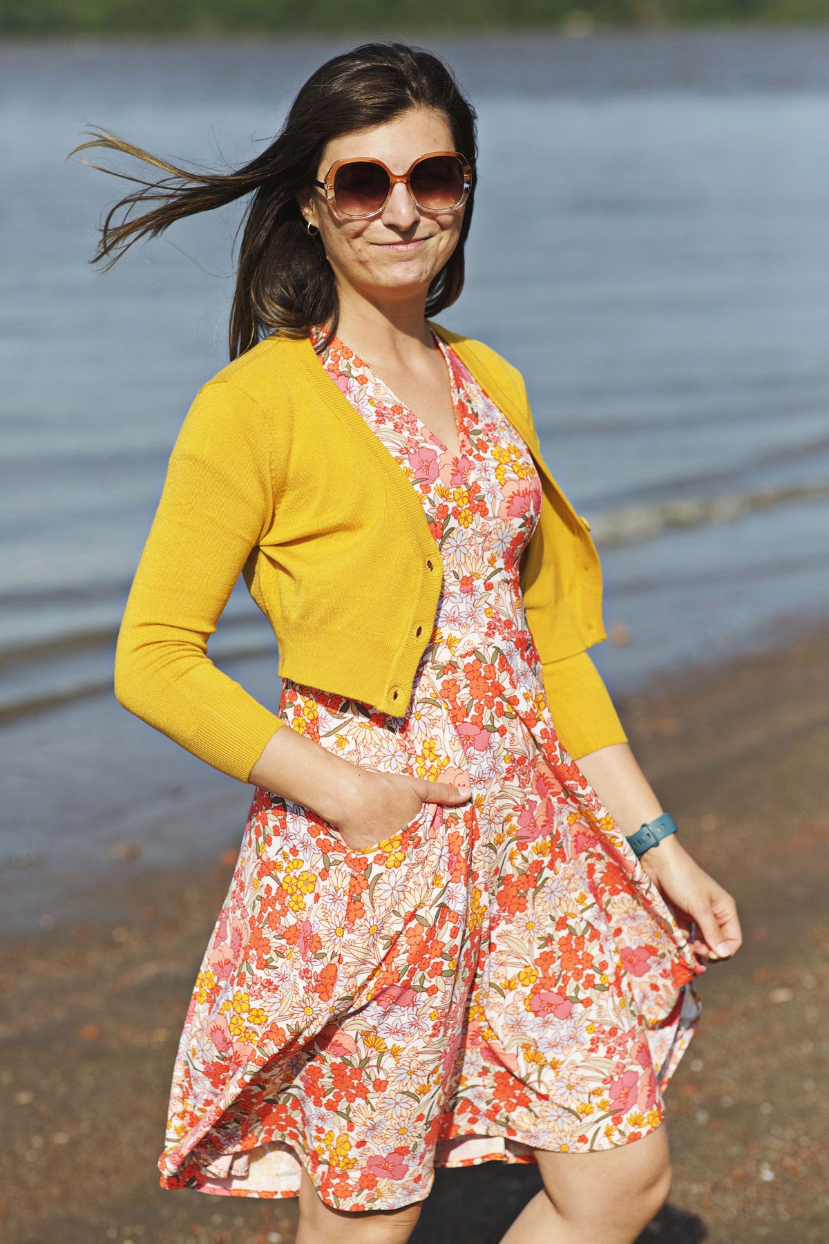 Mustard Yellow Honey Cropped Cardigan for Dresses – karina dresses