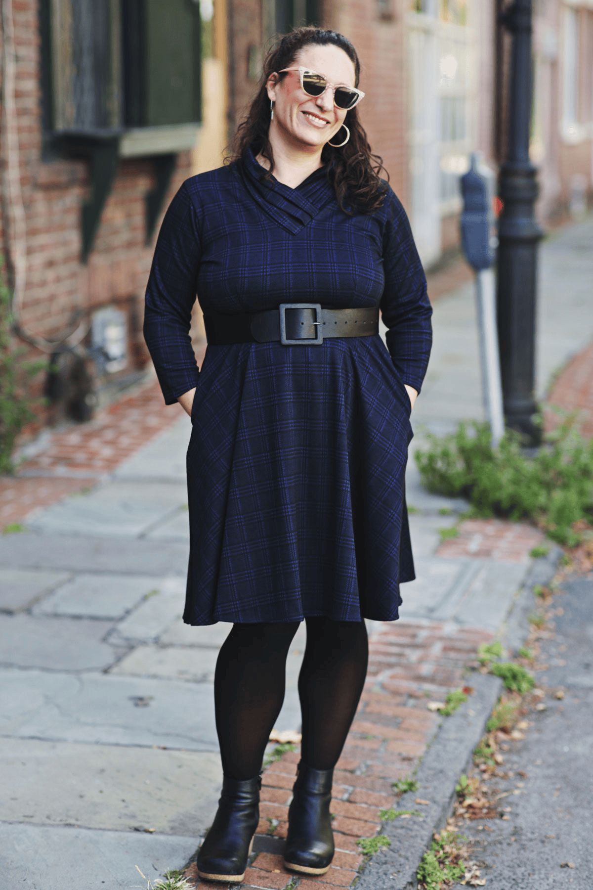 Dress Deals Navy Blue Dress Black Stockings Patricia Dress Navy