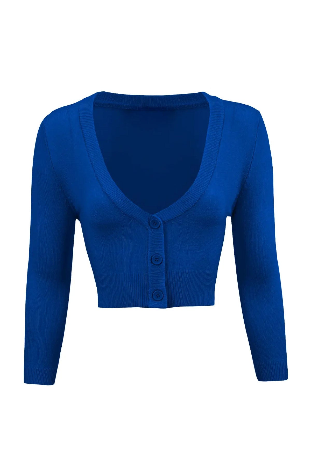 Cornflower Blue Cropped Cardigan 4XL