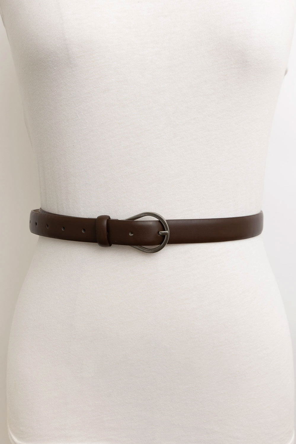 princess polly baby blue dress Brown Skinny Pear Buckle Belt