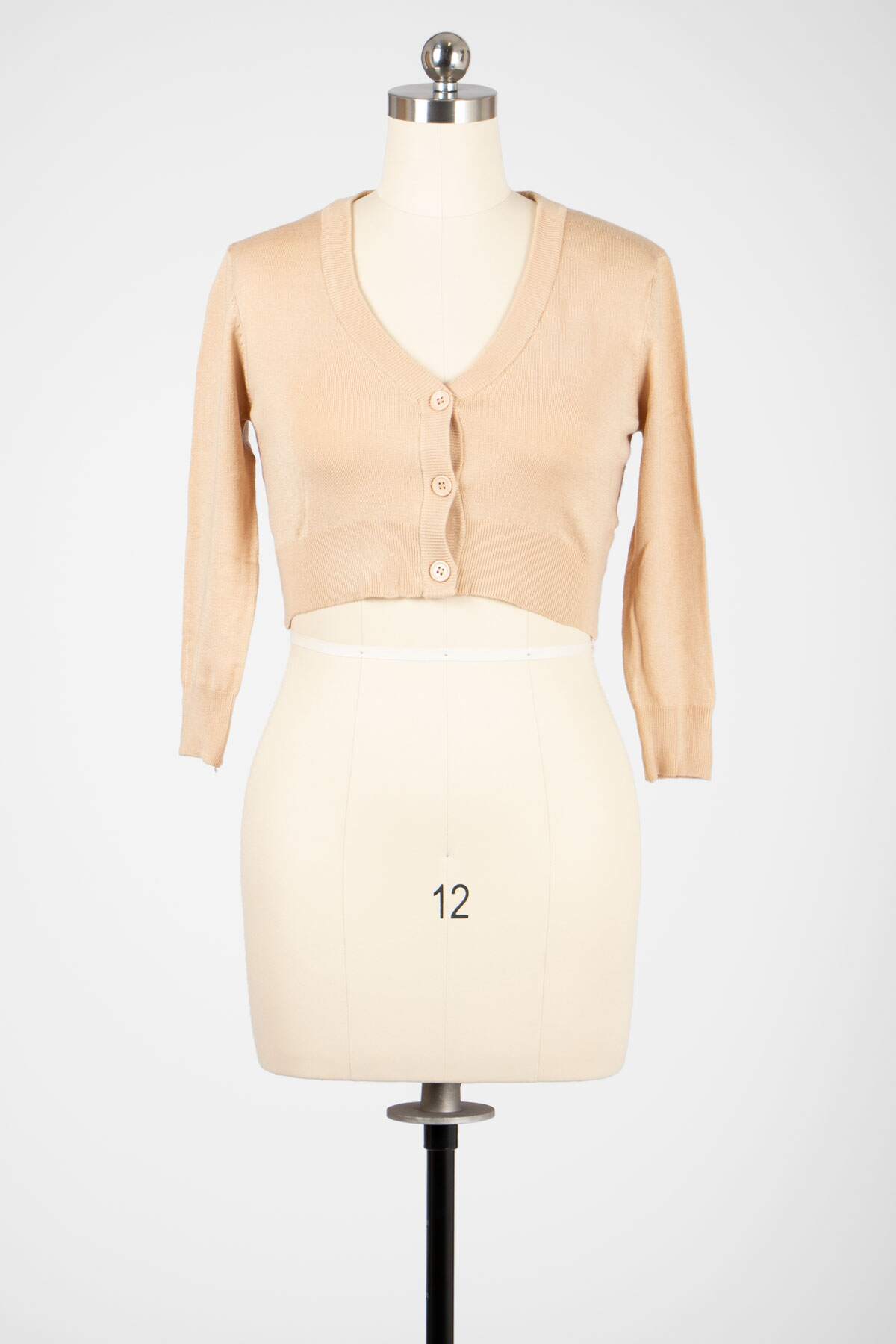 Taupe Cropped Cardigan XL Taupe Cropped Cardigan XL