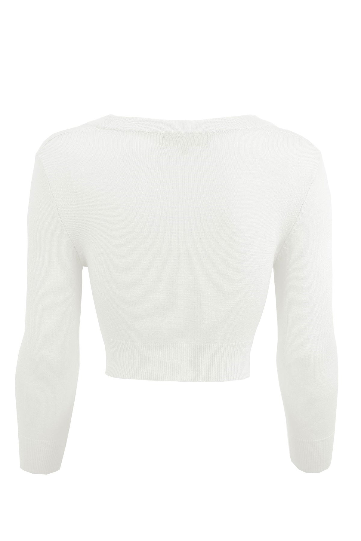 Pure White Cropped Cardigan – karina dresses