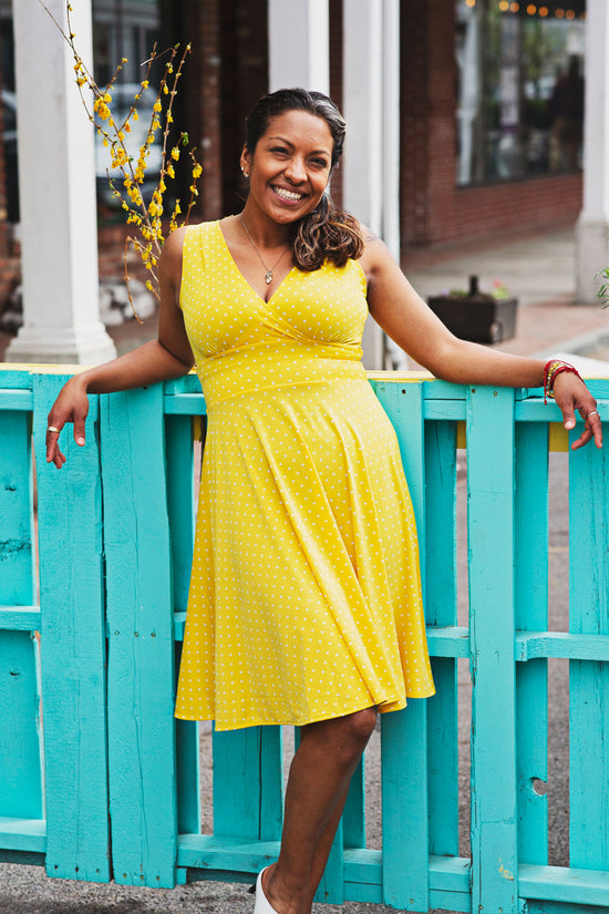 Audrey Dress - Sunshine Dot FINAL SALE
