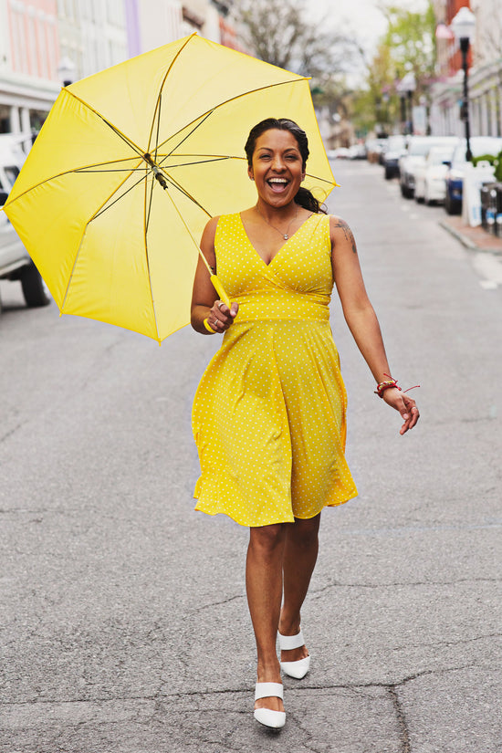 Audrey Dress - Sunshine Dot FINAL SALE