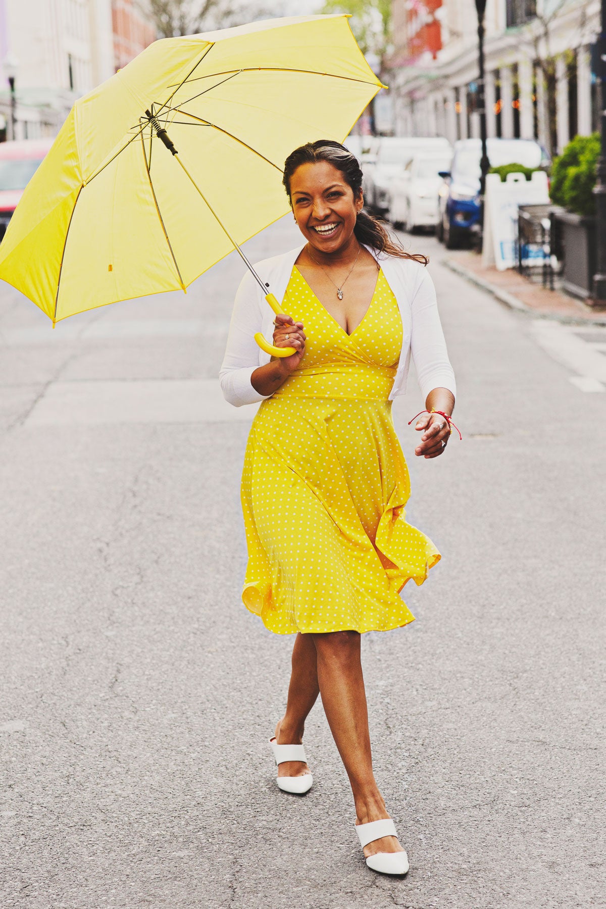 Audrey Dress - Sunshine Dot FINAL SALE
