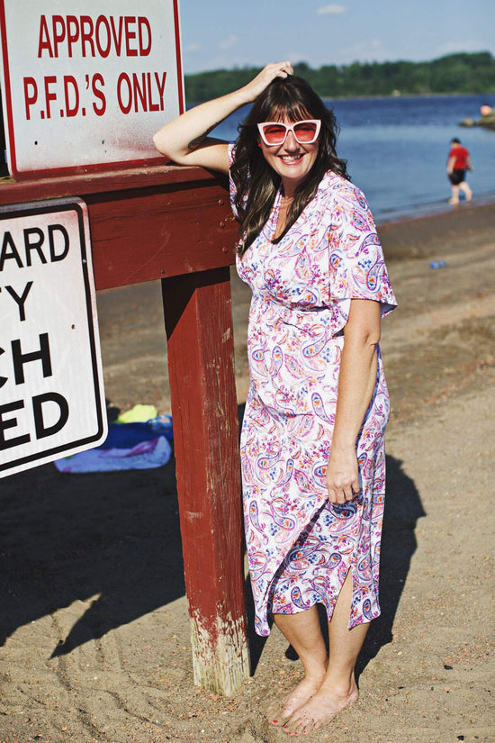 Dahlia Dress - Pink Paisley FINAL SALE
