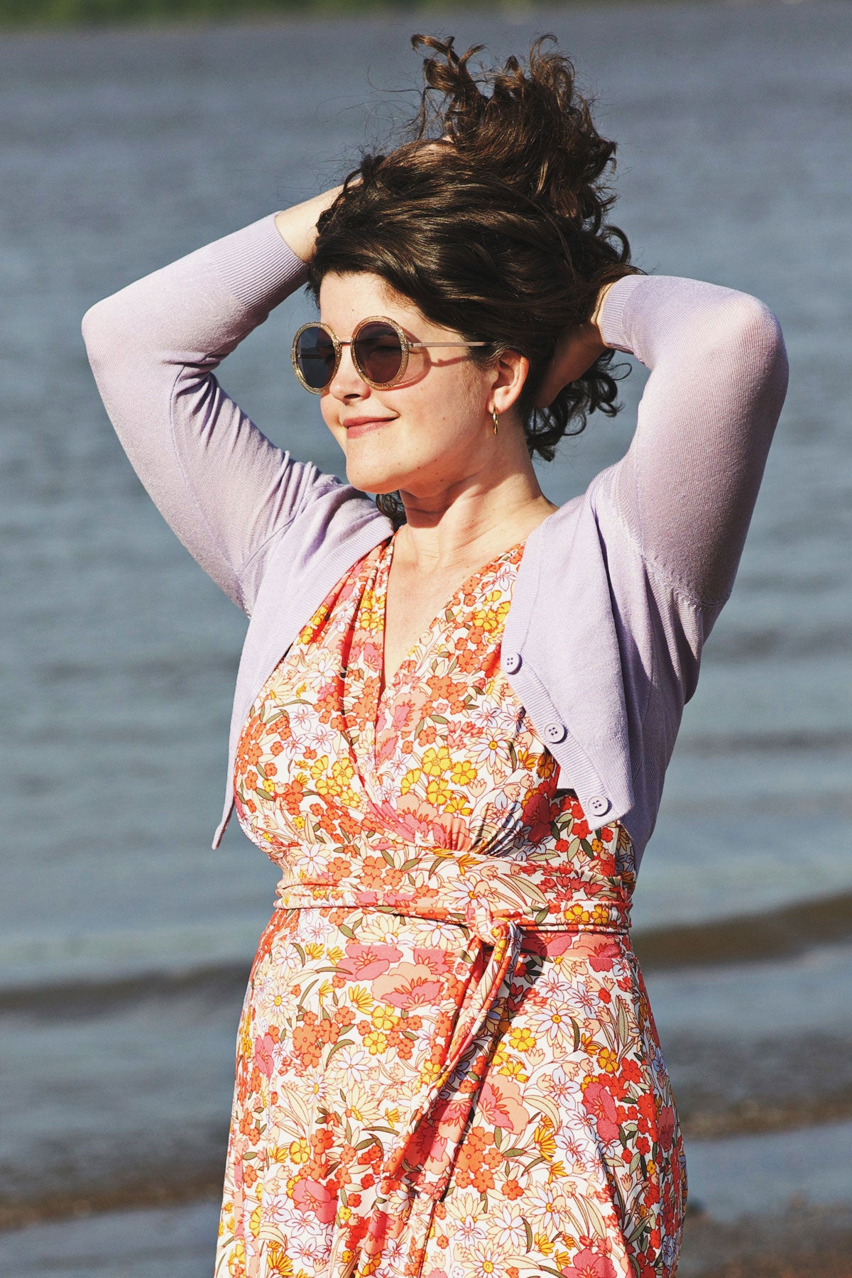 Lilac Purple Cropped Cardigan for Dresses – karina dresses