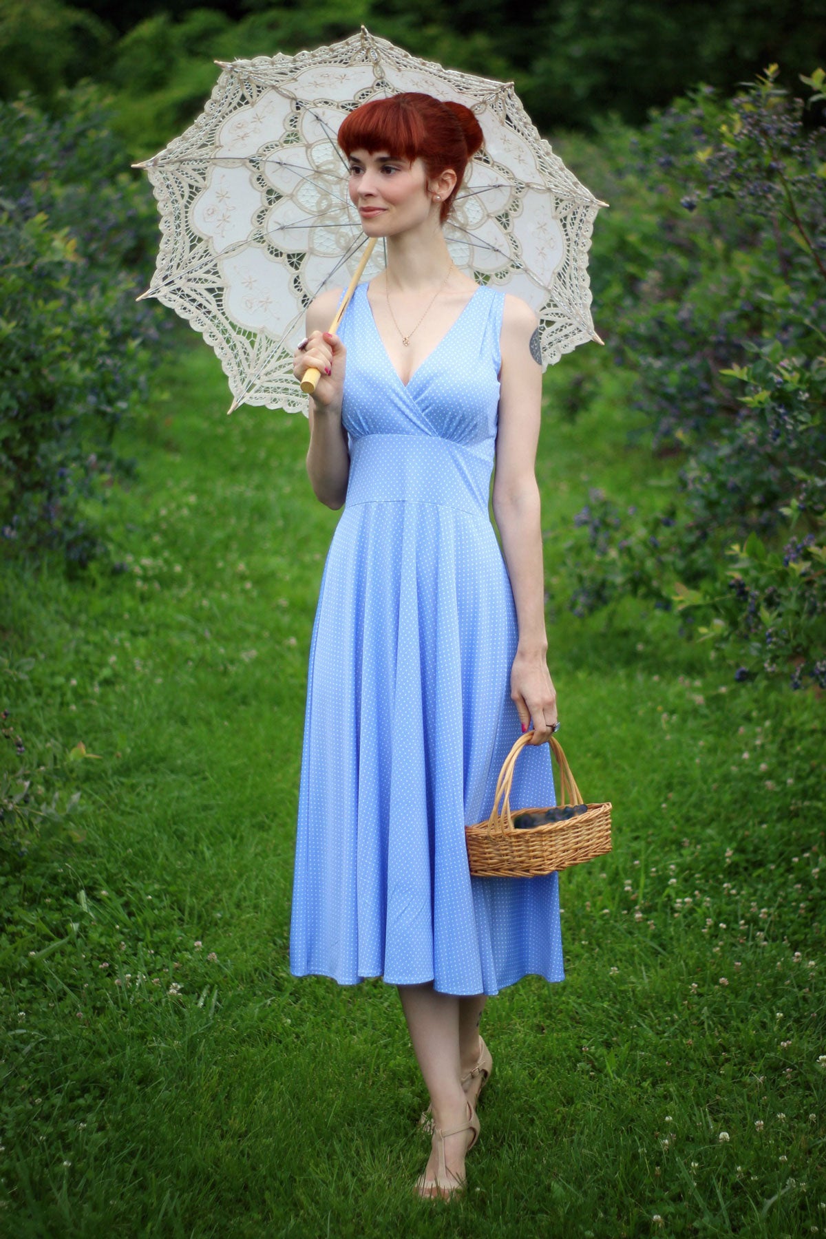 Abigail Dress - Forget Me Not Dot FINAL SALE