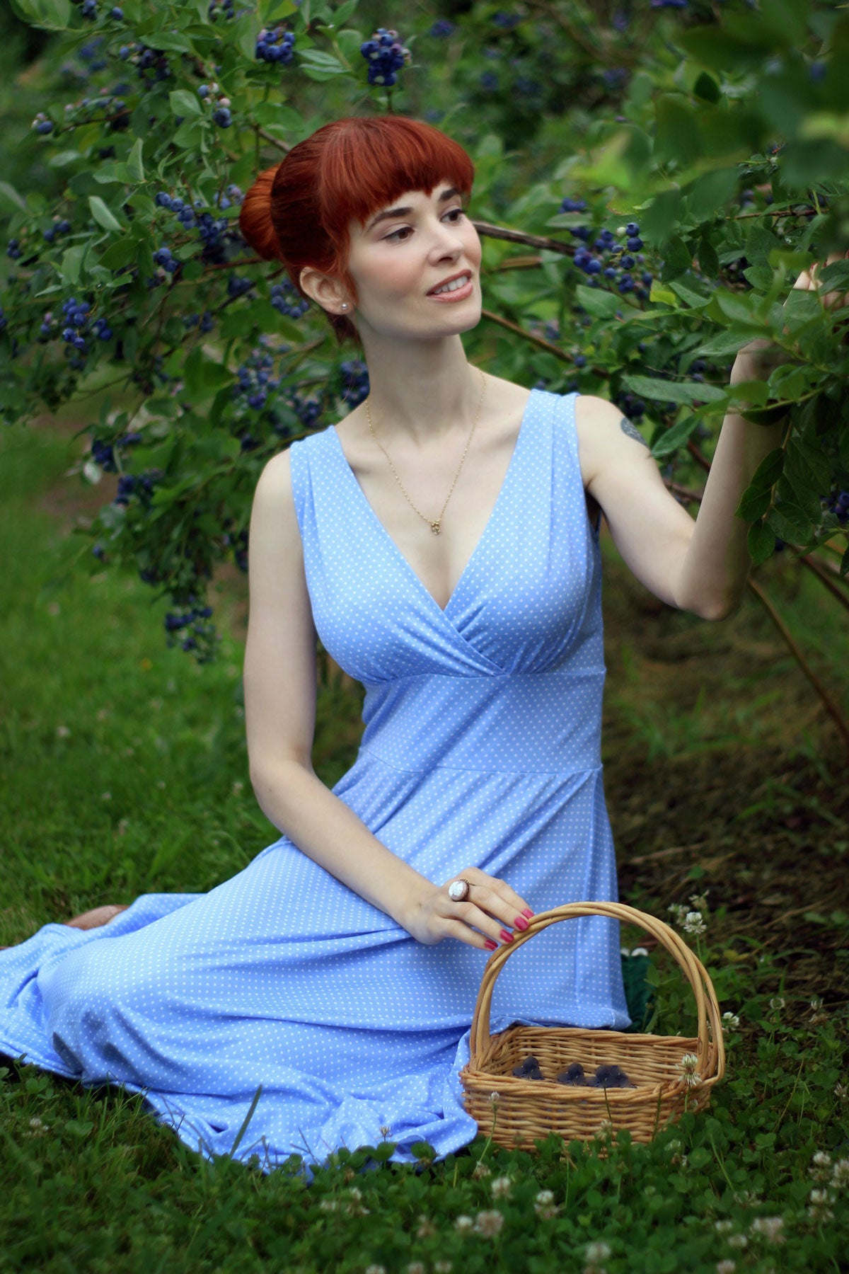 Abigail Dress - Forget Me Not Dot FINAL SALE