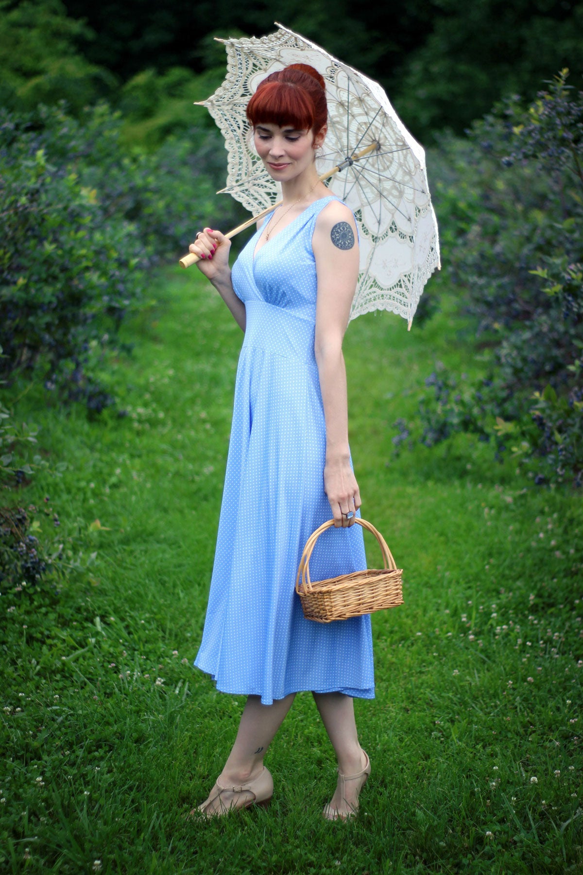 Abigail Dress - Forget Me Not Dot FINAL SALE
