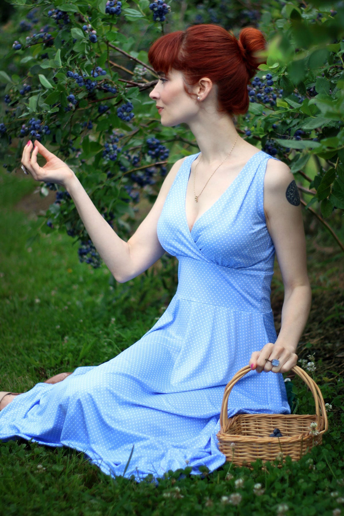 Abigail Dress - Forget Me Not Dot FINAL SALE