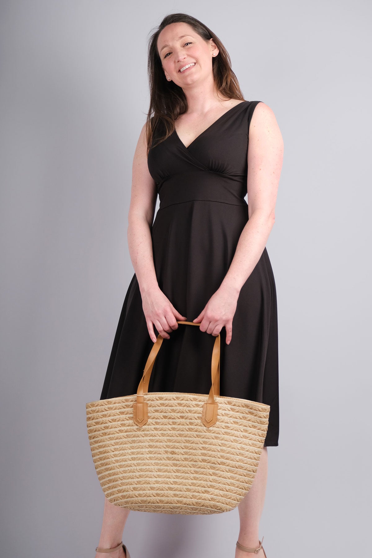 THE ELEGANT ABIGAIL DRESS (WARMGREY)