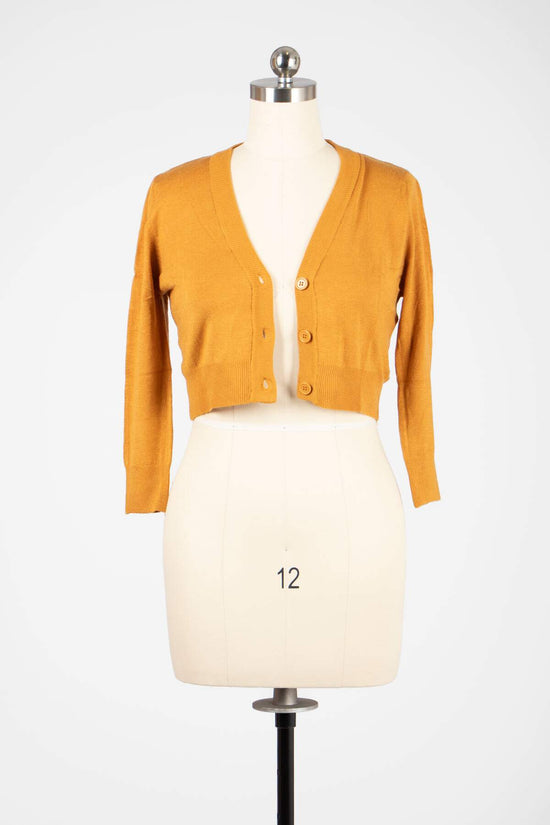 Bronze Cropped Cardigan