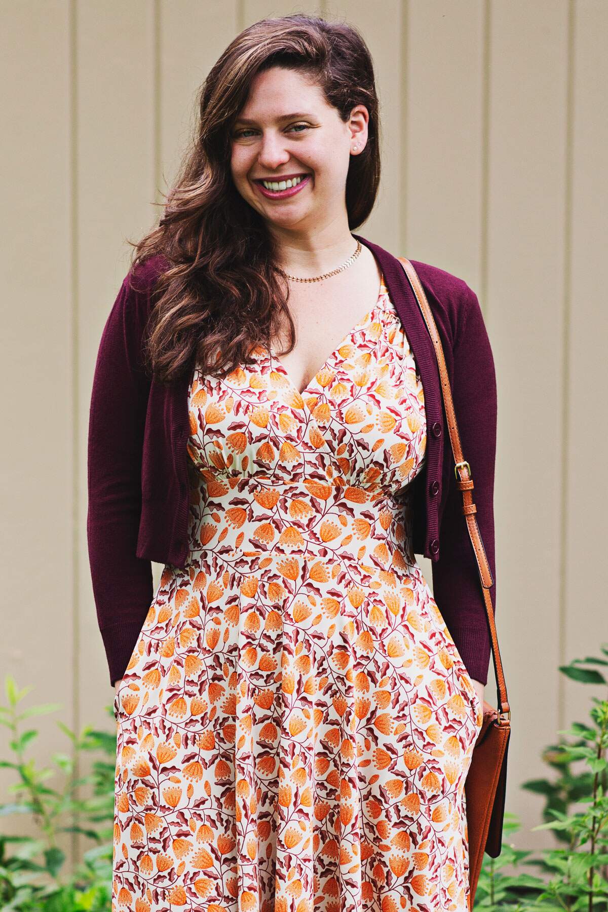 Burgundy Cropped Cardigan