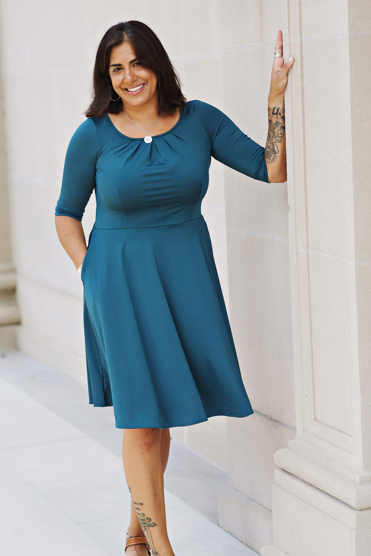 Carmen Dress - Deep Teal FINAL SALE