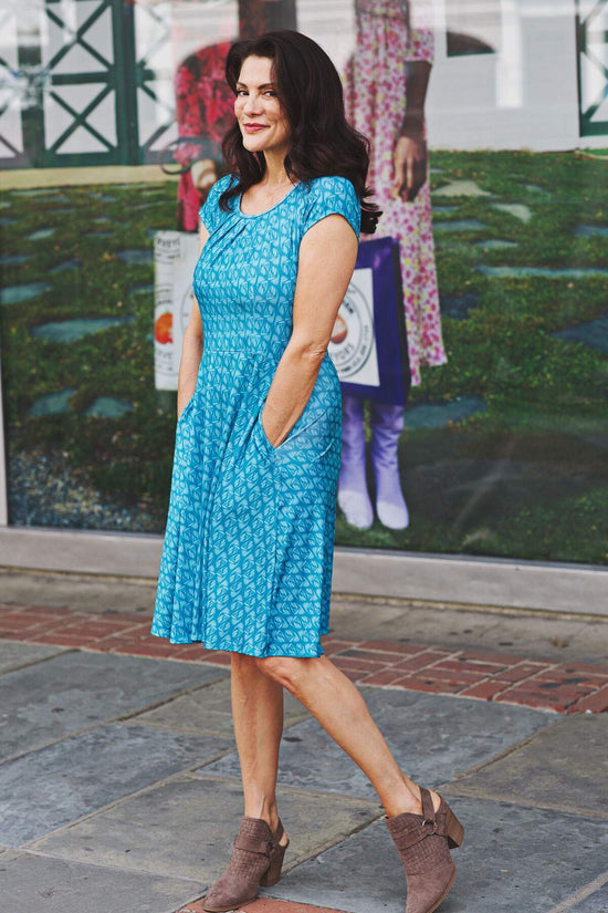 Load image into Gallery viewer, Carmen Dress - Teal Appeal
