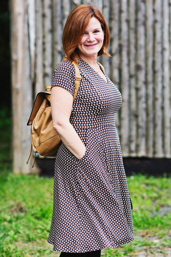 Cece Dress - Chestnut Half Moons