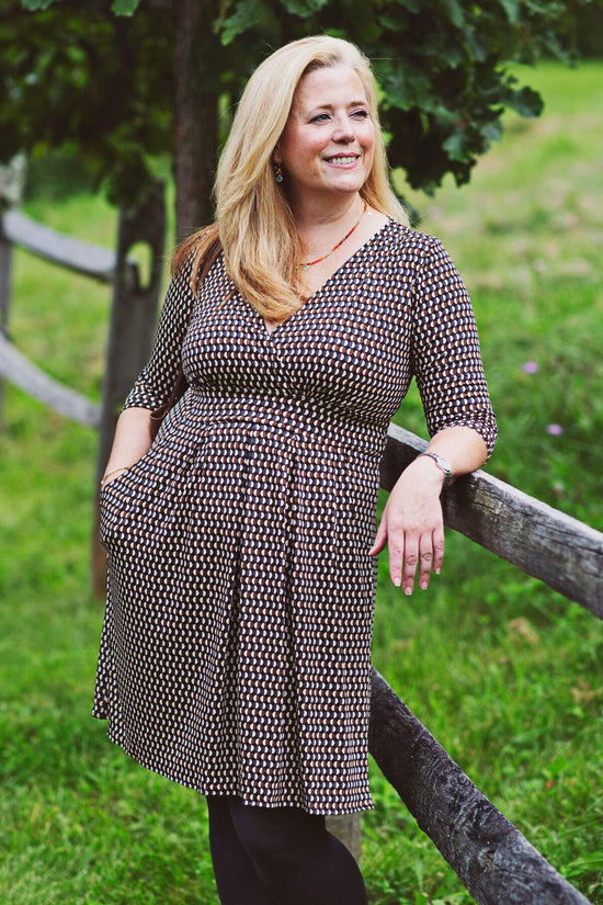 Penelope Dress - Chestnut Half Moons