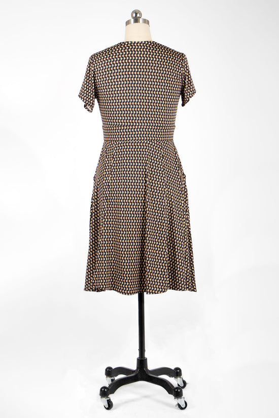 Cece Dress - Chestnut Half Moons