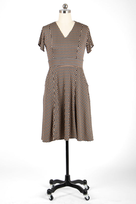 Cece Dress - Chestnut Half Moons