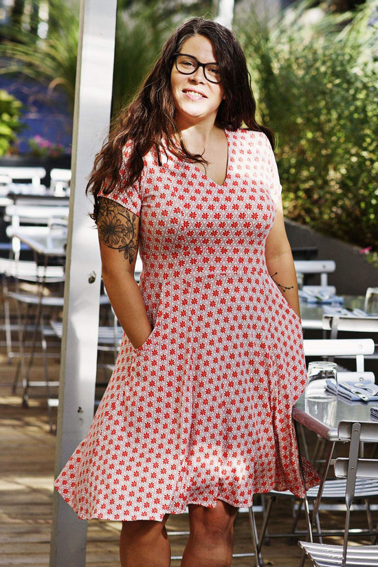 Load image into Gallery viewer, Cece Dress in Rosy Posey by Karina Dresses
