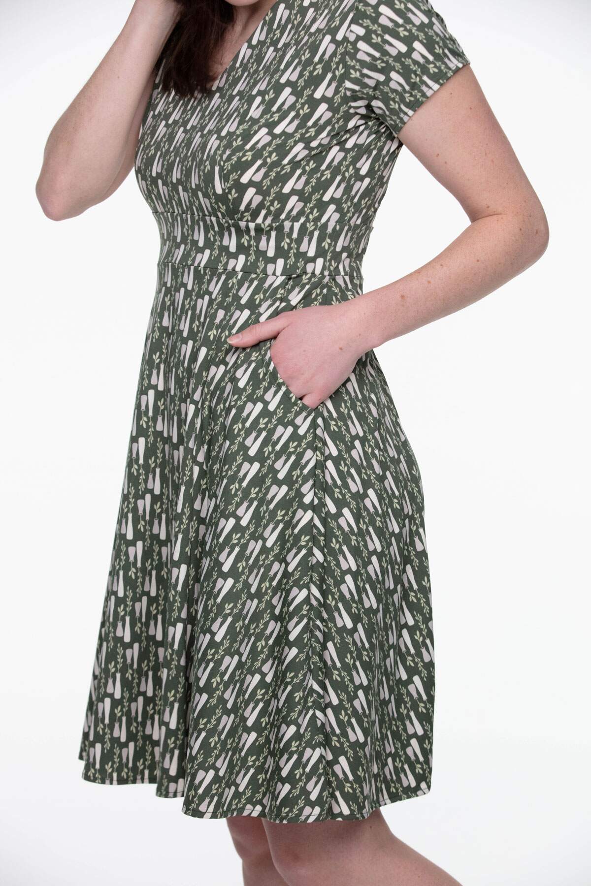 Cece Dress in Sage Sprigs by Karina Dresses