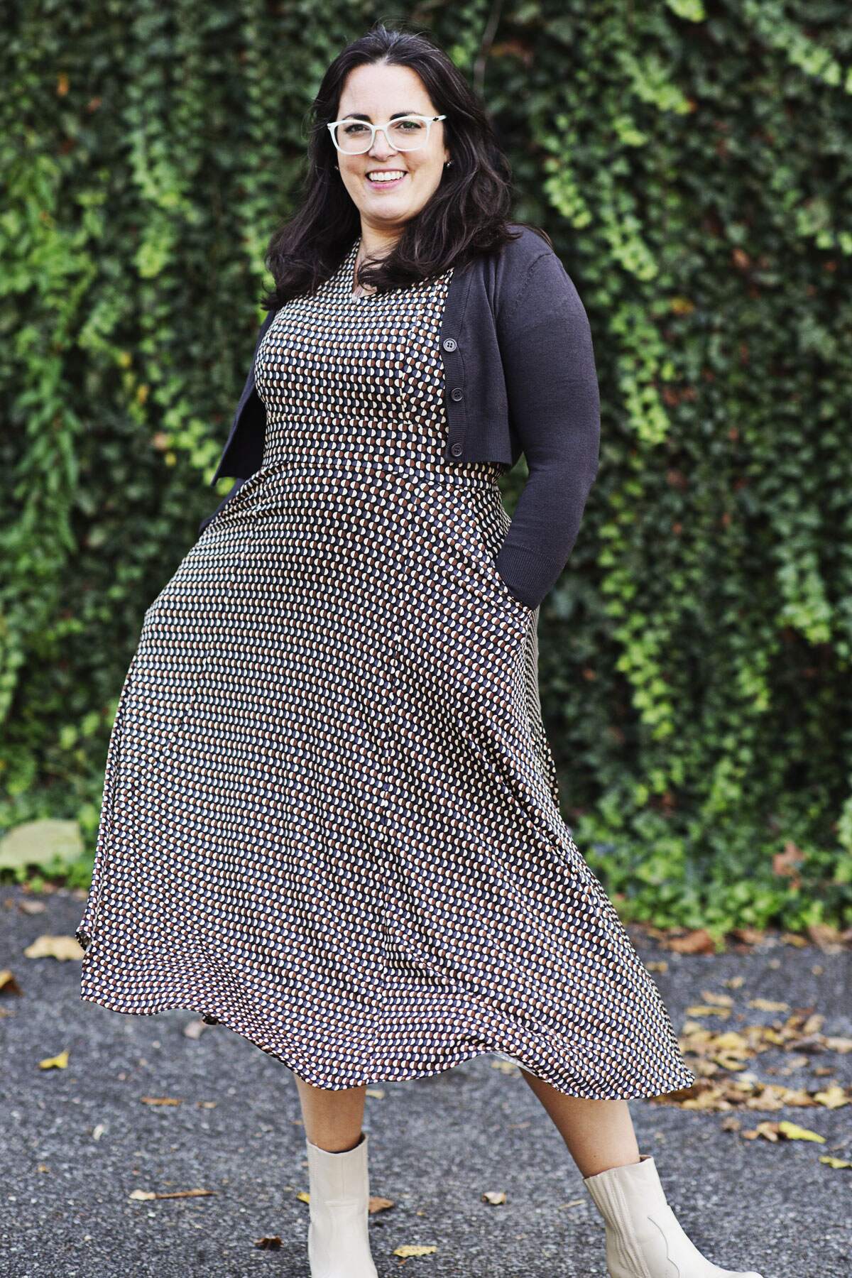 Cecelia Dress - Chestnut Half Moons