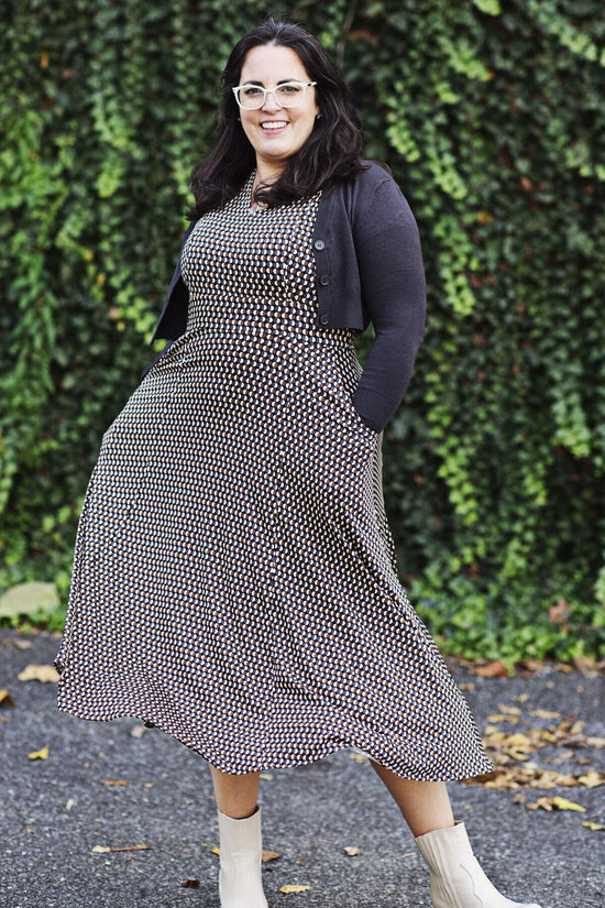 Cecelia Dress - Chestnut Half Moons