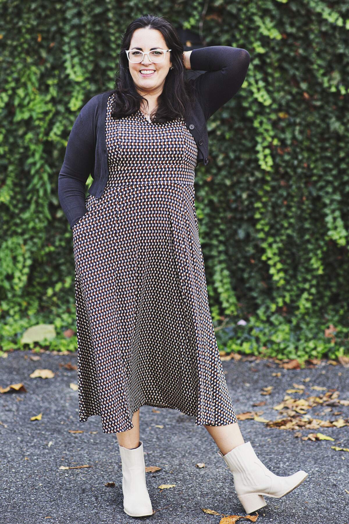 Cecelia Dress - Chestnut Half Moons
