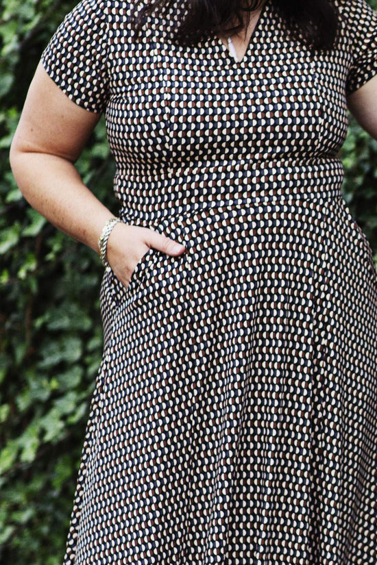 Cecelia Dress - Chestnut Half Moons