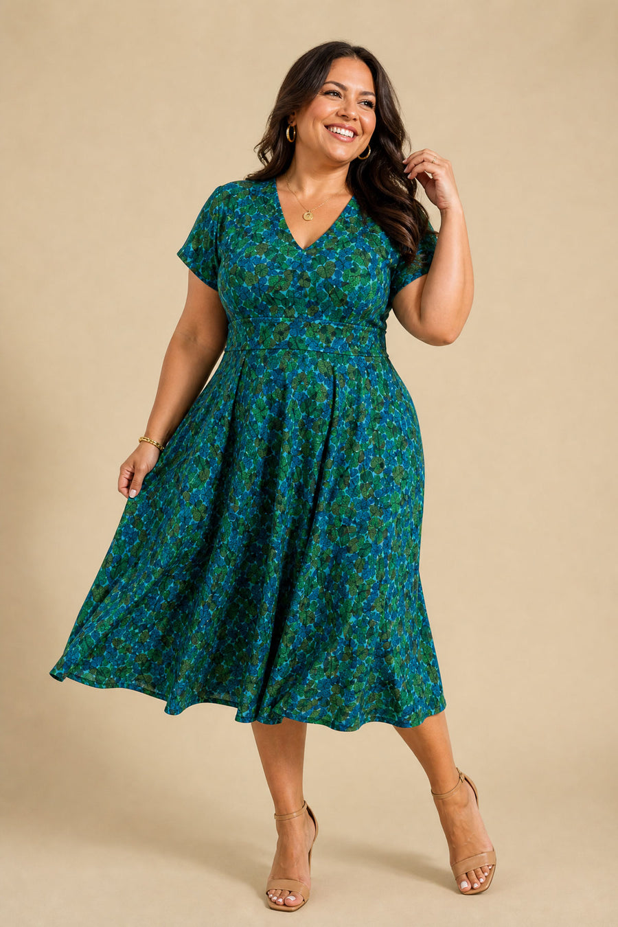 Cecelia Dress - Leaf Study