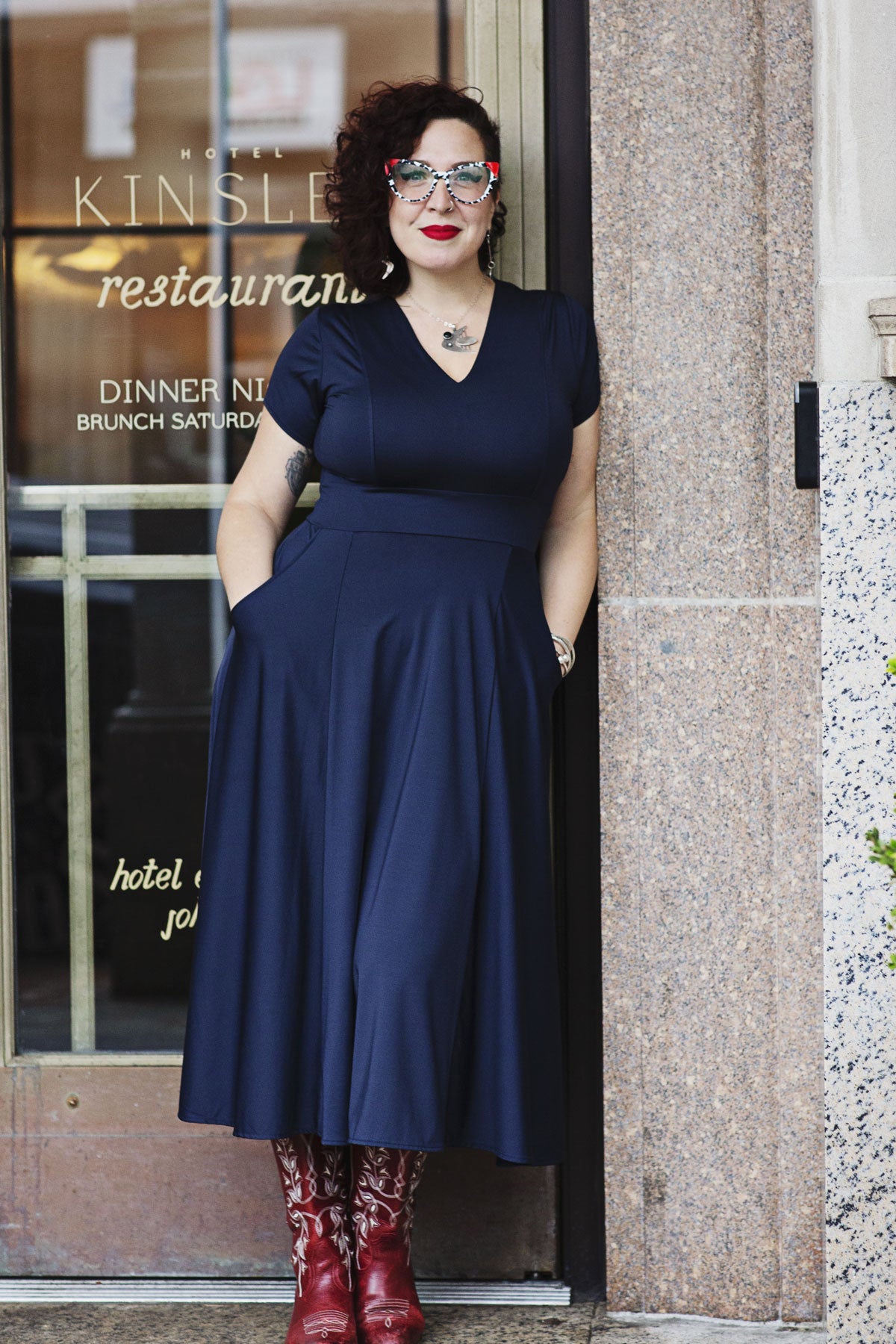 Load image into Gallery viewer, Cecelia Dress - Midnight Blue
