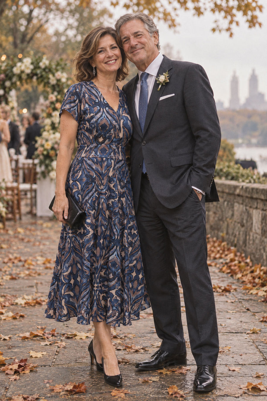 Cecelia Dress - Watercolor Blues