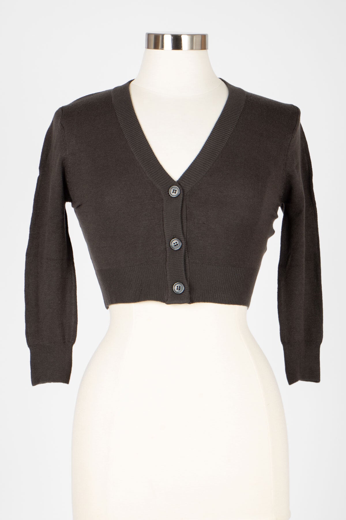 Load image into Gallery viewer, Charcoal Cropped Cardigan
