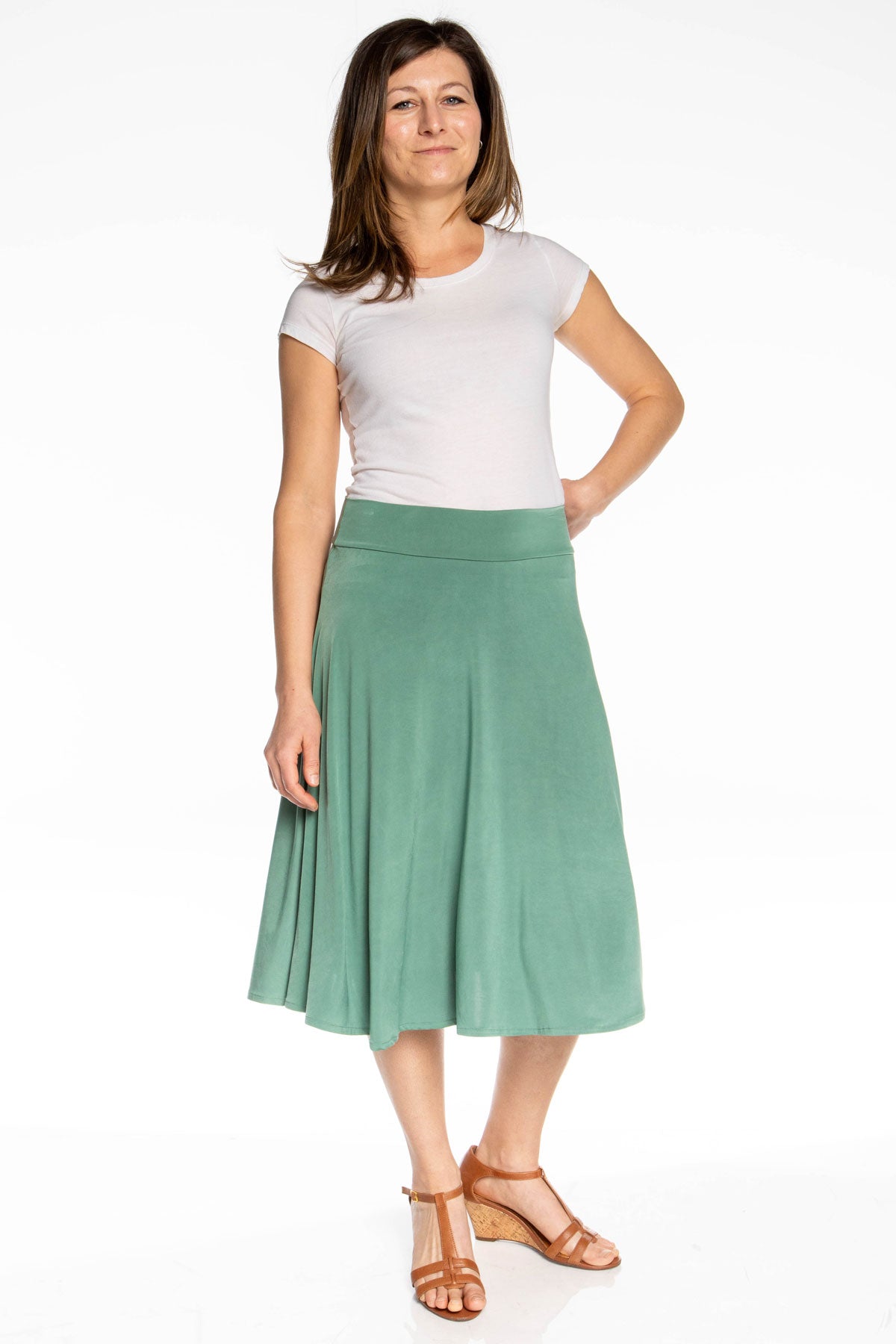 Sophia Skirt - Moss Green