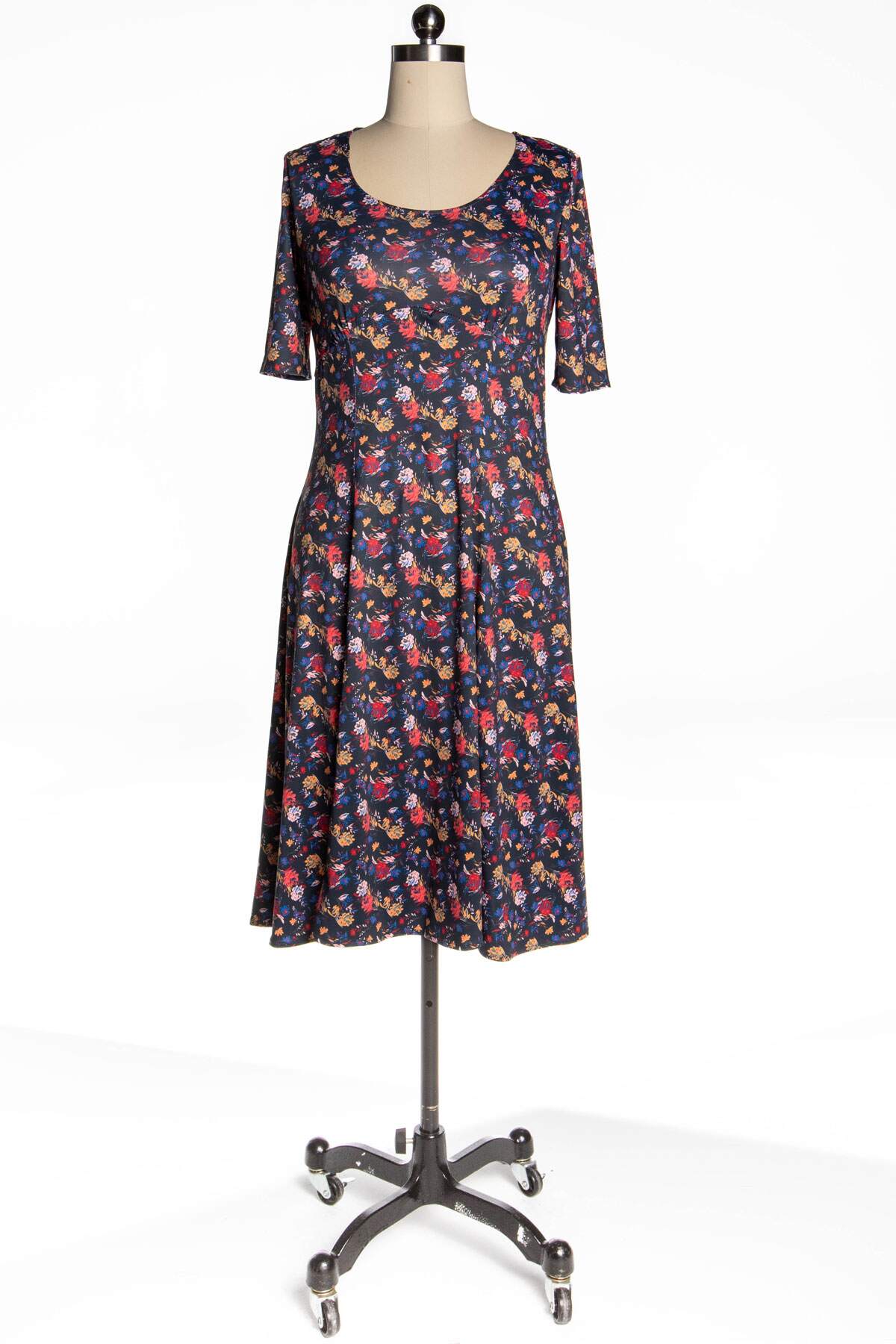 Gail Dress in Purple & Gold