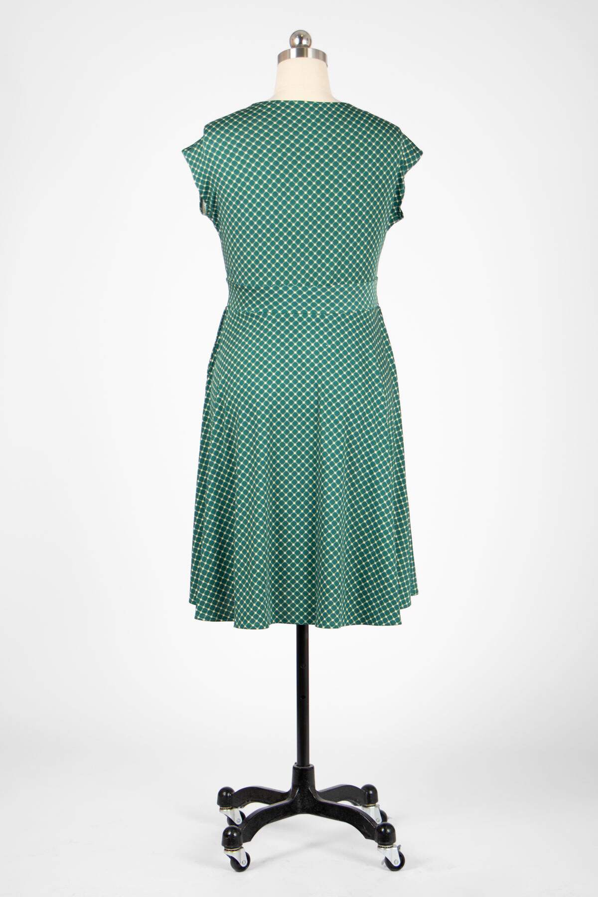 Load image into Gallery viewer, Jackie Dress - Holly Cross Dots
