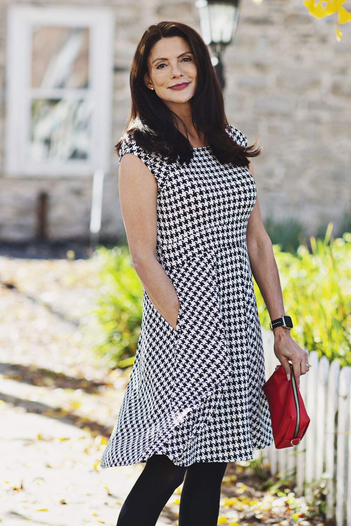 Jackie Dress - Houndstooth