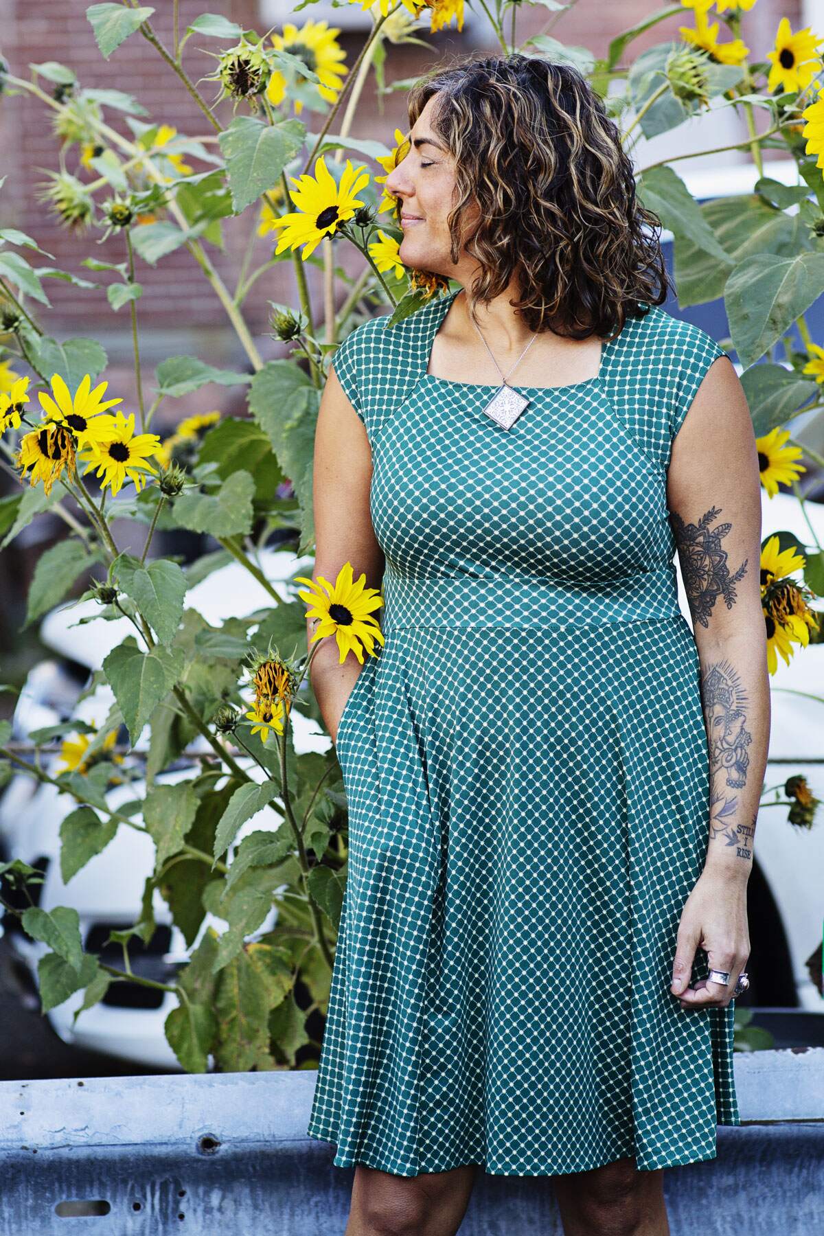 Jackie Dress - Holly Cross Dots