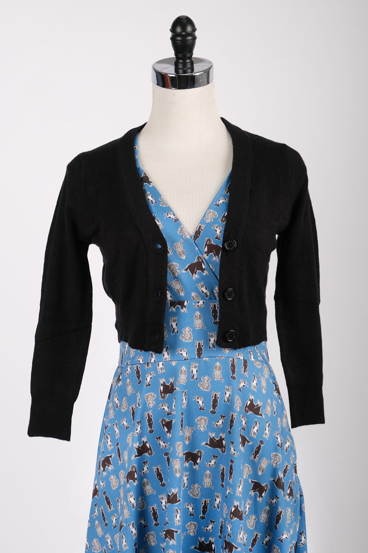 Classic Black Cropped Cardigan for Dresses – karina dresses