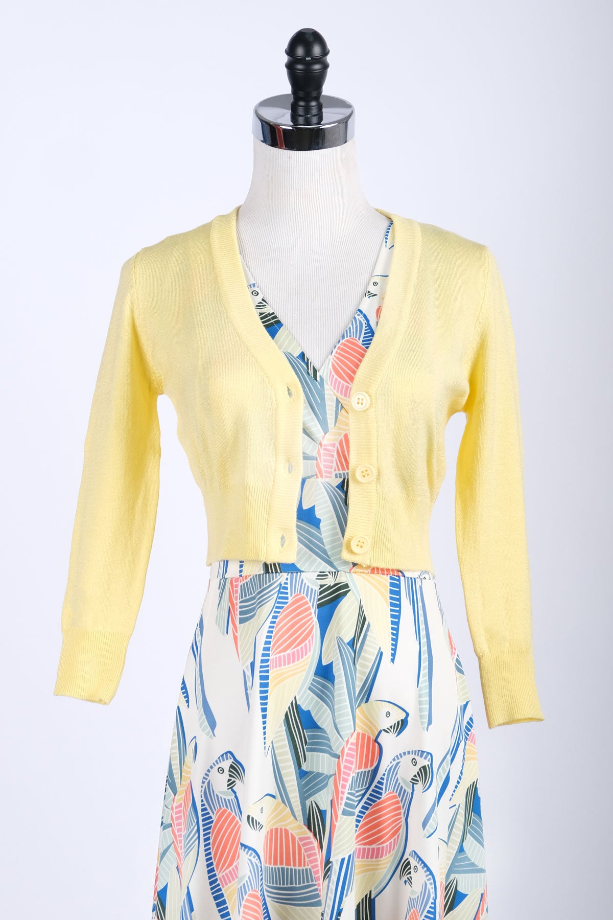 Daffodil Yellow Cropped Cardigan