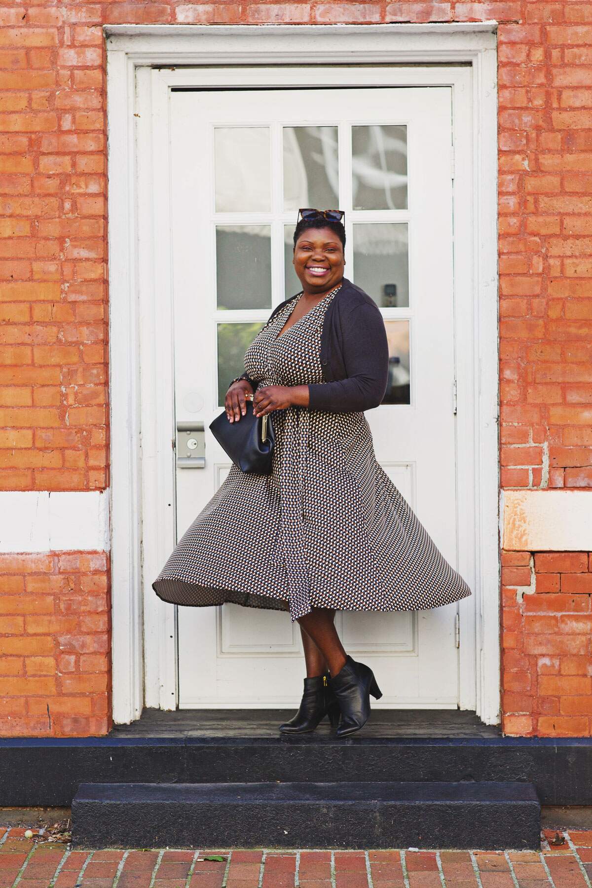Margaret Dress - Chestnut Half Moons
