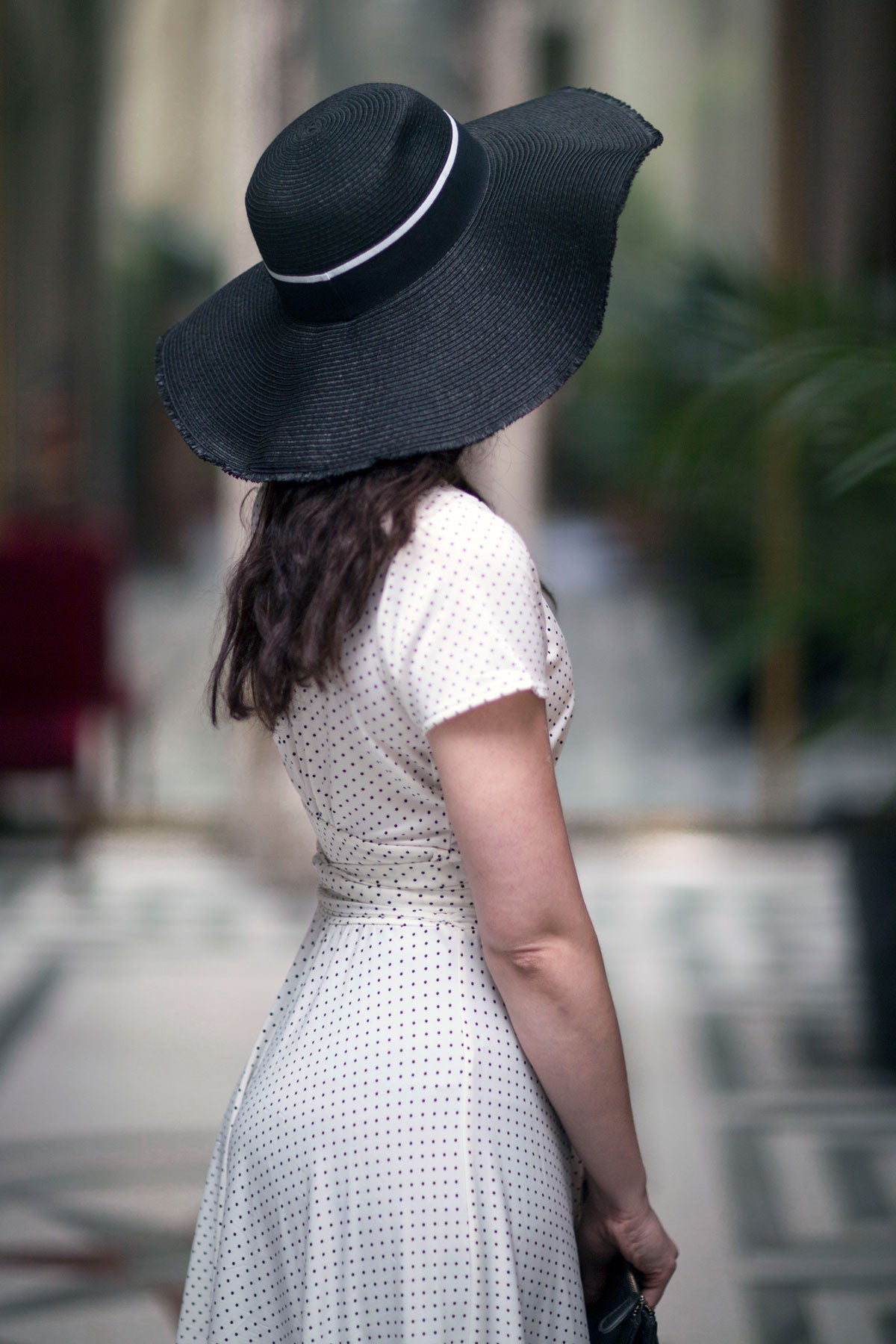 Margaret Dress - Cream with Black Pin Dots FINAL SALE